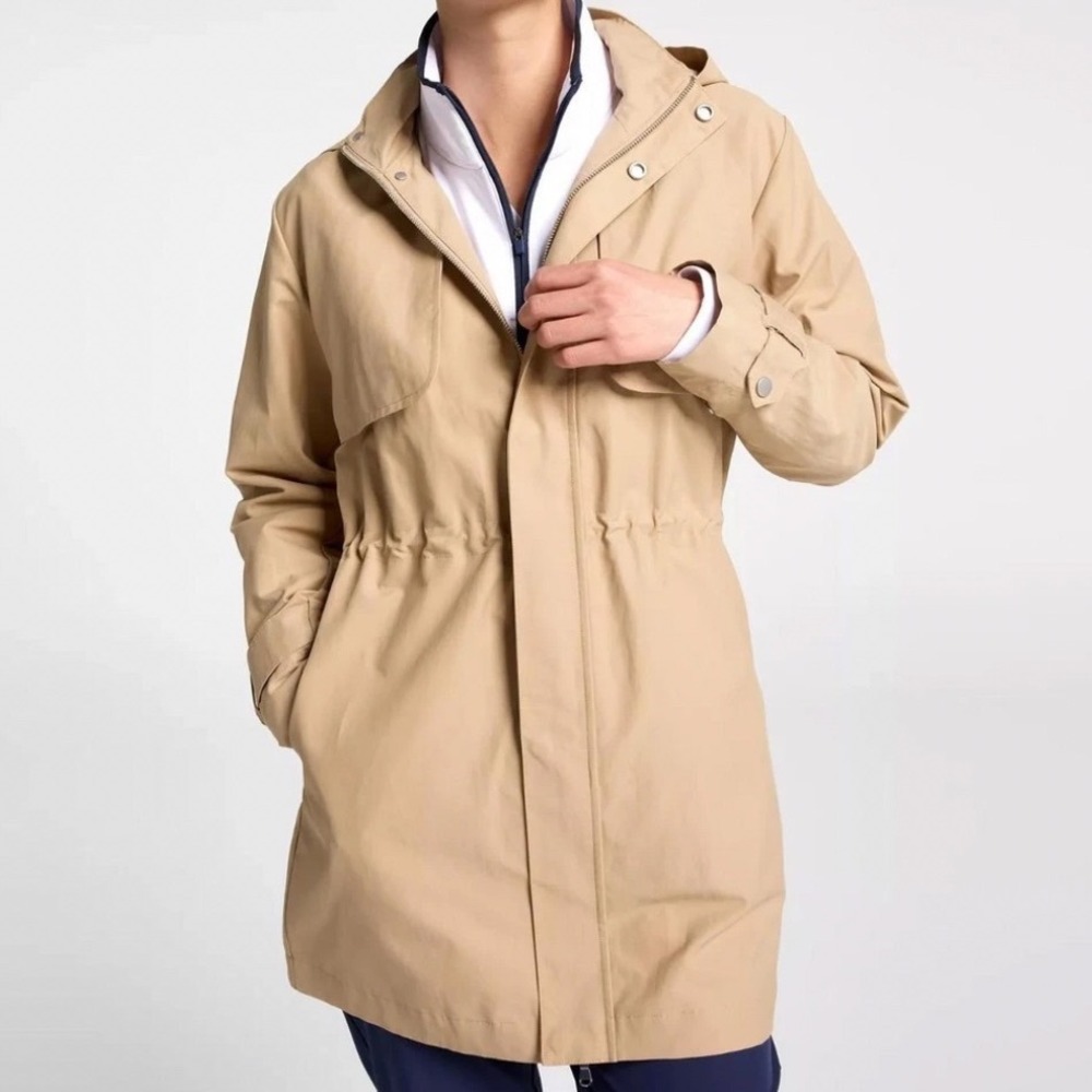 Walter Hagen P11 Trench Jacket Womens M Khaki Water Repellent Hooded WGH3005